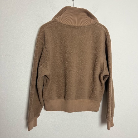 Varley Roselle Half Zip Teddy Fleece Pullover Sweatshirt Tan Size Medium - Picture 13 of 13